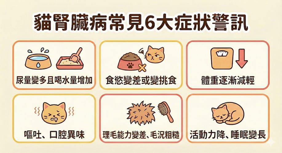 貓腎臟病6大症狀警訊