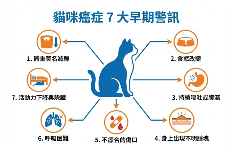貓癌症7大早期警訊