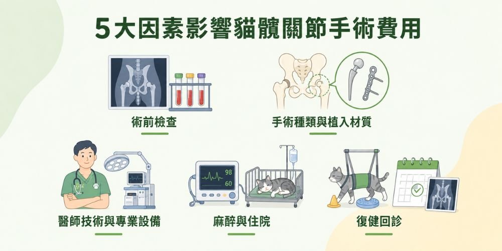 5大因素影響貓髖關節手術費用