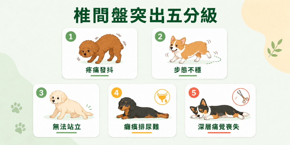 狗椎間盤突出5分級
